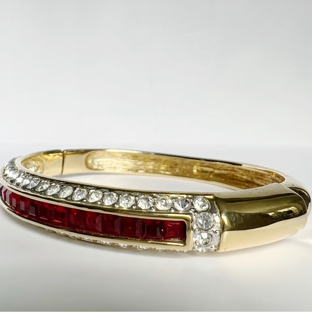 Fancy Ruby Simulated Gemstones & Round White Zirc… - image 5